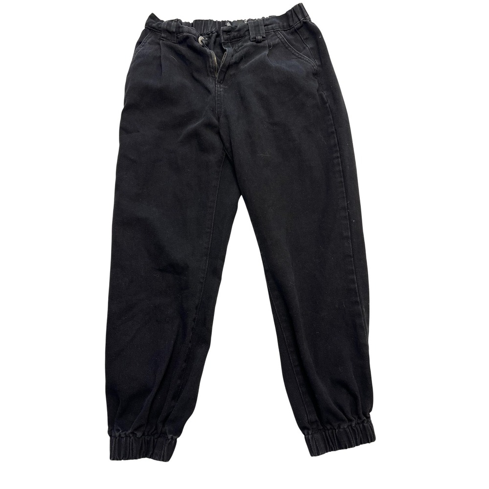 BBJ Los‎ Angeles Pants Womens 7/28 Black Joggers Elastic Waist Cuffed V2195BZ-HT